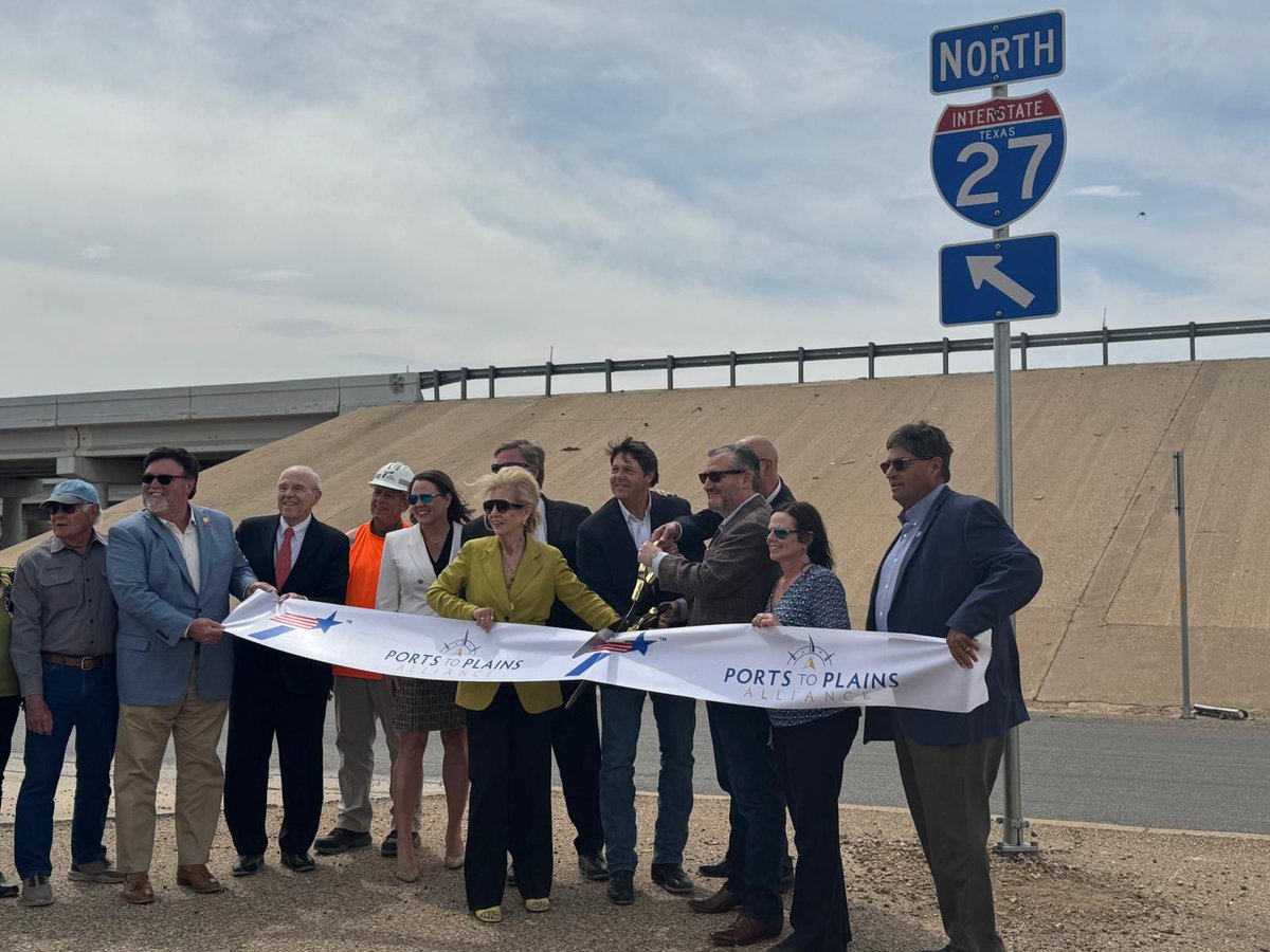 Today was yet another demonstration of the dedication and hard work of Texans. I’m proud to have led the charge in the U.S. Senate to create I-27 — the Ports-to-Plains Corridor. 

I look forward to seeing more segments completed as we move steadily toward the full construction of