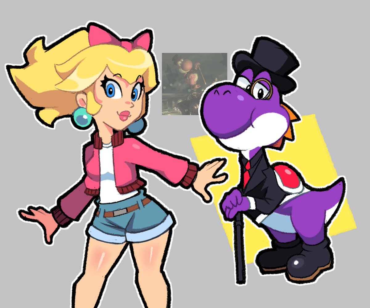 「love the new outfits in mario kart world」|mannoのイラスト