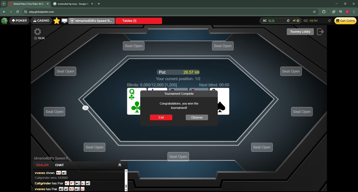 DennisCurrie10's tweet photo. Turned a won ticket into a victory in the Speed Run, including the streamer bounty on @official_glp for 120SC! LFG #maximumROI https://t.co/28q64A2riR