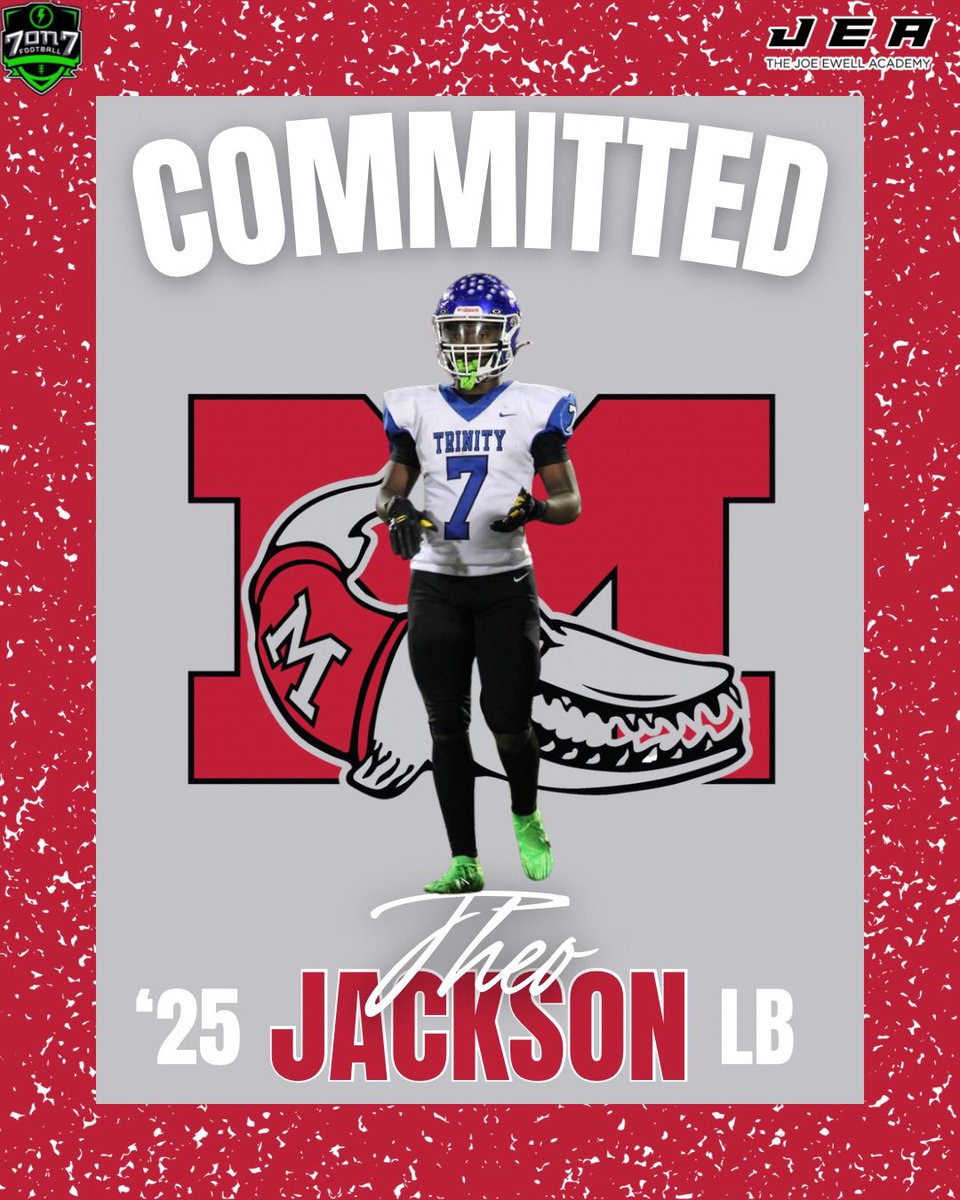 TheJoeEwell's tweet photo. ⚡️Commitment Alert⚡️
Theo Jackson - 2025 Trinity (OH)
- Congrats! The first defensive player w/ JEA. Another guy who loves the game, high IQ, & will be a PLAYER for the Muskies. Theo is a great young man & I’m so proud of the person he has become one of & off the field!
#FTGU #JEA #Charg1ng ⚡️
@3theo_ @TheJEAcademy @Charg1ngBrand @CoachMNardo @alston_darrius @MuskingumFB