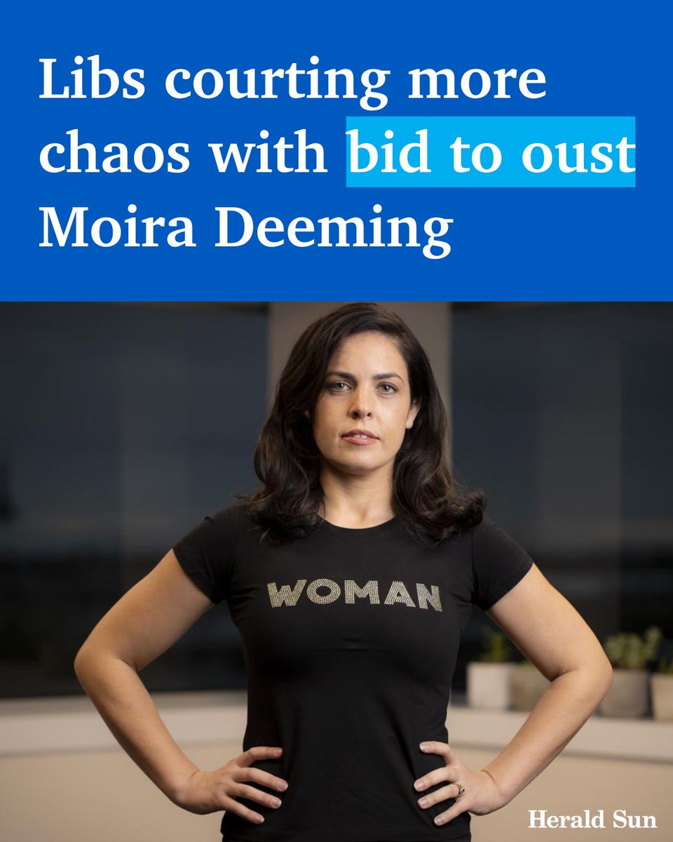 theheraldsun's tweet photo. Liberal candidates are plotting to oust defamed MP Moira Deeming in a move set to reignite a factional war, with sources warning if she has nothing left to lose, the party better be careful. > https://t.co/71il0CIgfr https://t.co/JPtg0vZncP