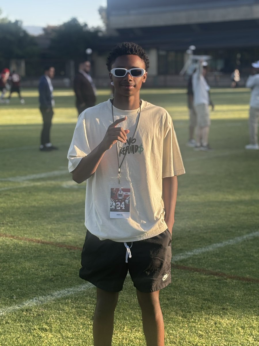 Amari Hill 2029 (@amari4hill) on Twitter photo Had a great time at <a href="/StanfordFball/">Stanford Football</a> practice. I appreciate <a href="/M_80lane/">Malcolm Agnew</a> <a href="/Coach__Osborne/">Tyler Osborne</a> <a href="/KodiWhitfield/">Coach Whit</a> <a href="/Fredguidici/">Fred Guidici</a> for taking the time to talk to me.
Go Stanford!! <a href="/StanfordFBrec/">Stanford Elite</a> <a href="/JacksonMoore247/">Jackson Moore</a> <a href="/BrandonHuffman/">Brandon Huffman</a> Had a great time at <a href="/StanfordFball/">Stanford Football</a> practice. I appreciate <a href="/M_80lane/">Malcolm Agnew</a> <a href="/Coach__Osborne/">Tyler Osborne</a> <a href="/KodiWhitfield/">Coach Whit</a> <a href="/Fredguidici/">Fred Guidici</a> for taking the time to talk to me.
Go Stanford!! <a href="/StanfordFBrec/">Stanford Elite</a> <a href="/JacksonMoore247/">Jackson Moore</a> <a href="/BrandonHuffman/">Brandon Huffman</a>