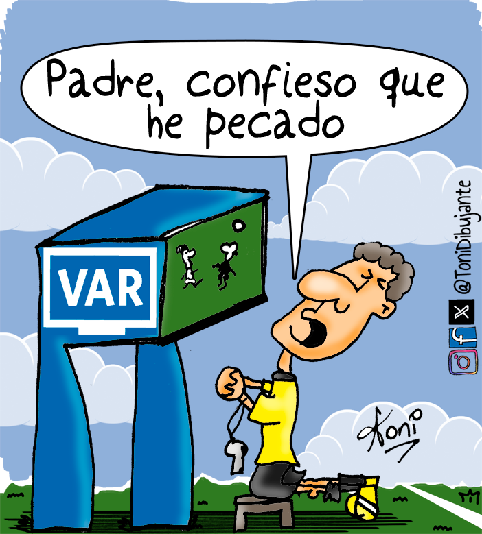 ToniDibujante's tweet photo. VAR #narigones #var #futbolargentino #futbol #humorfutbol https://t.co/EUQeB4iVYM
