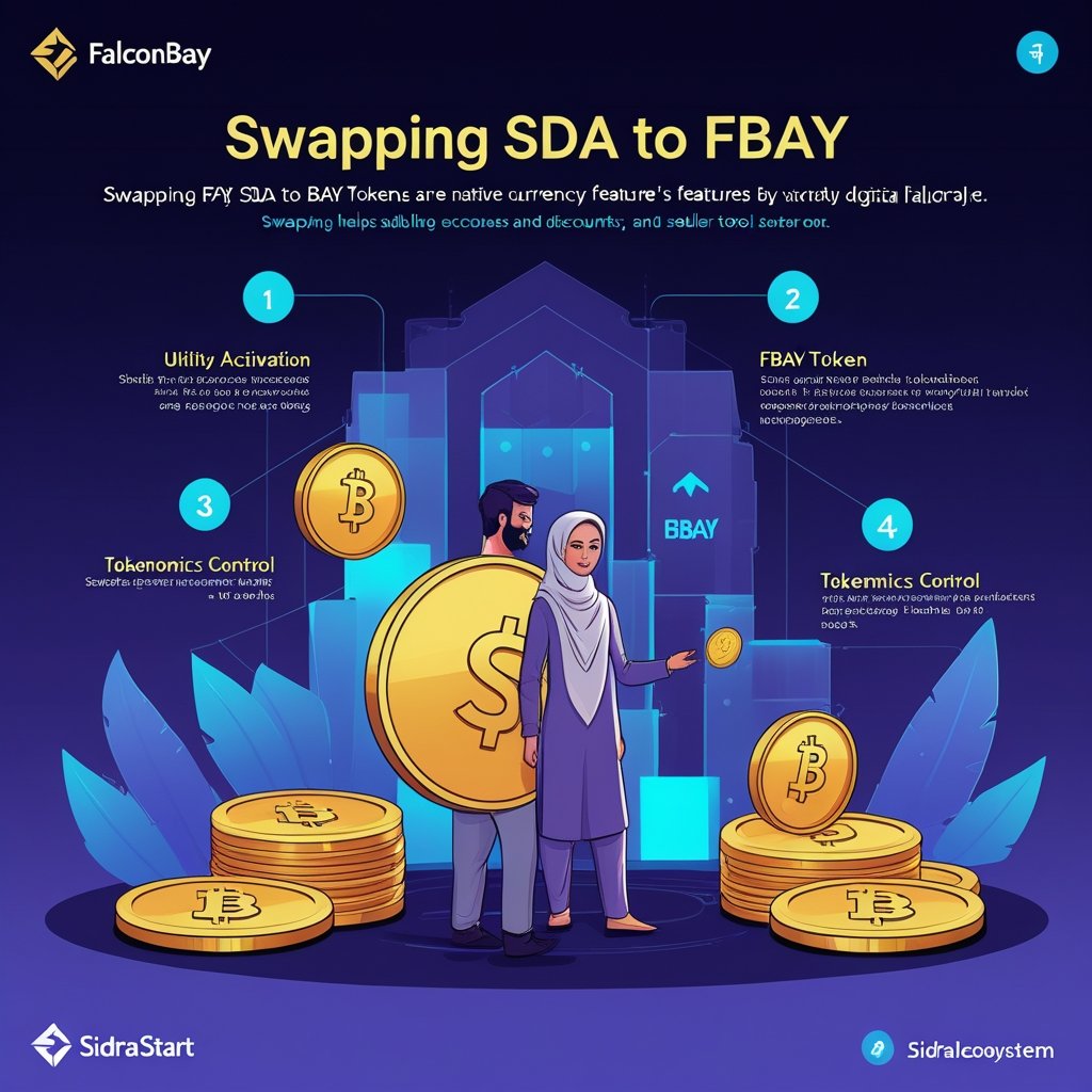 Swapping SDA to FBAY tokens is essential for the following reasons:

1. Utility Activation: FBAY tokens are the native currency of FalconBay. Swapping enables users to access exclusive features, discounts, and seller tools.

2. Ecosystem Separation: SDA is multi-purpose in Sidra