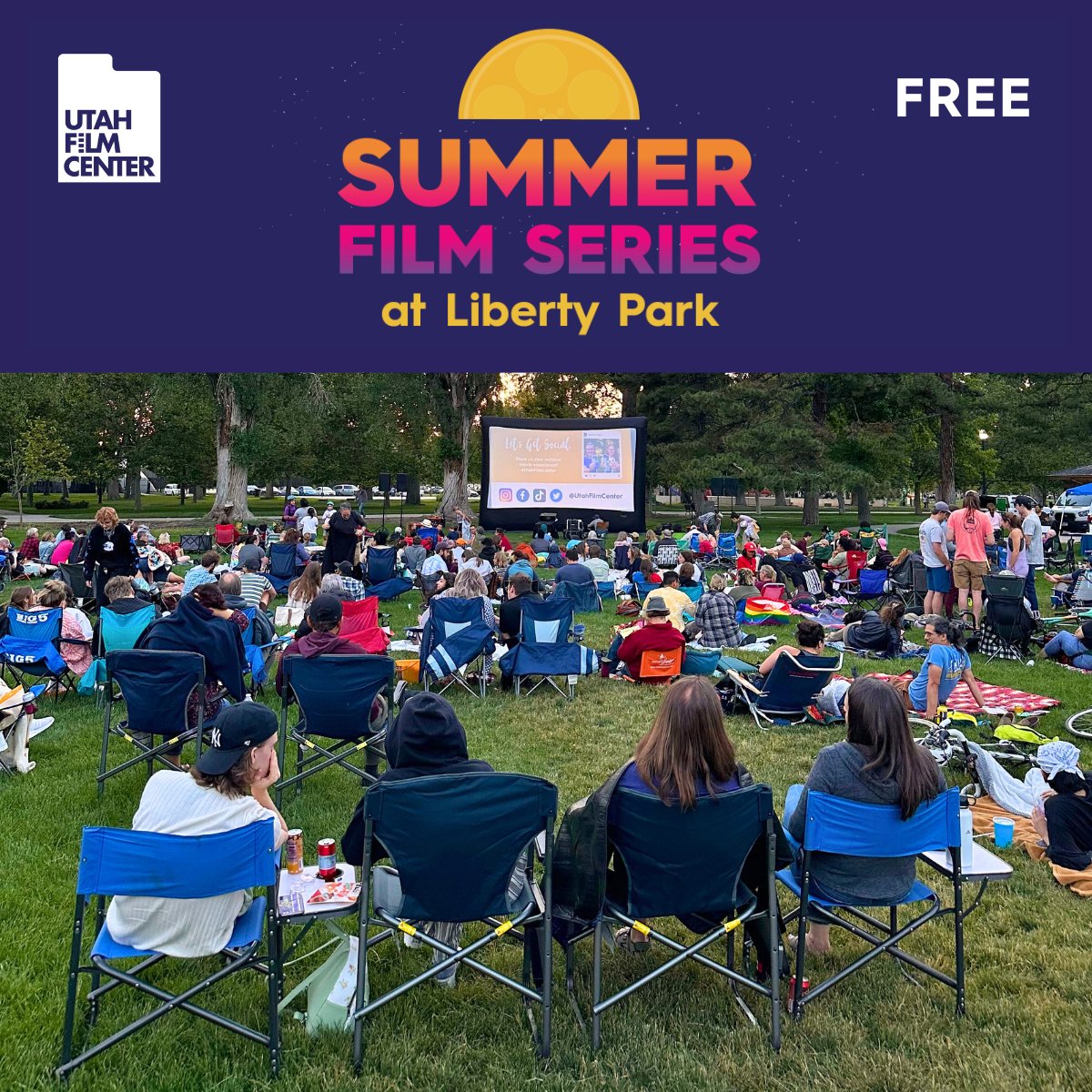 UtahFilmCenter's tweet image. Mark your calendars! Our Summer Outdoor Film Series returns to Liberty Park next season—free &amp;amp; open to all! Get ready to grab a blanket, round up your friends, and enjoy movies under the stars. 👉 Full lineup drops soon at utahfilmcenter.org/outdoor

#SOFS2025 #MoviesInThePark