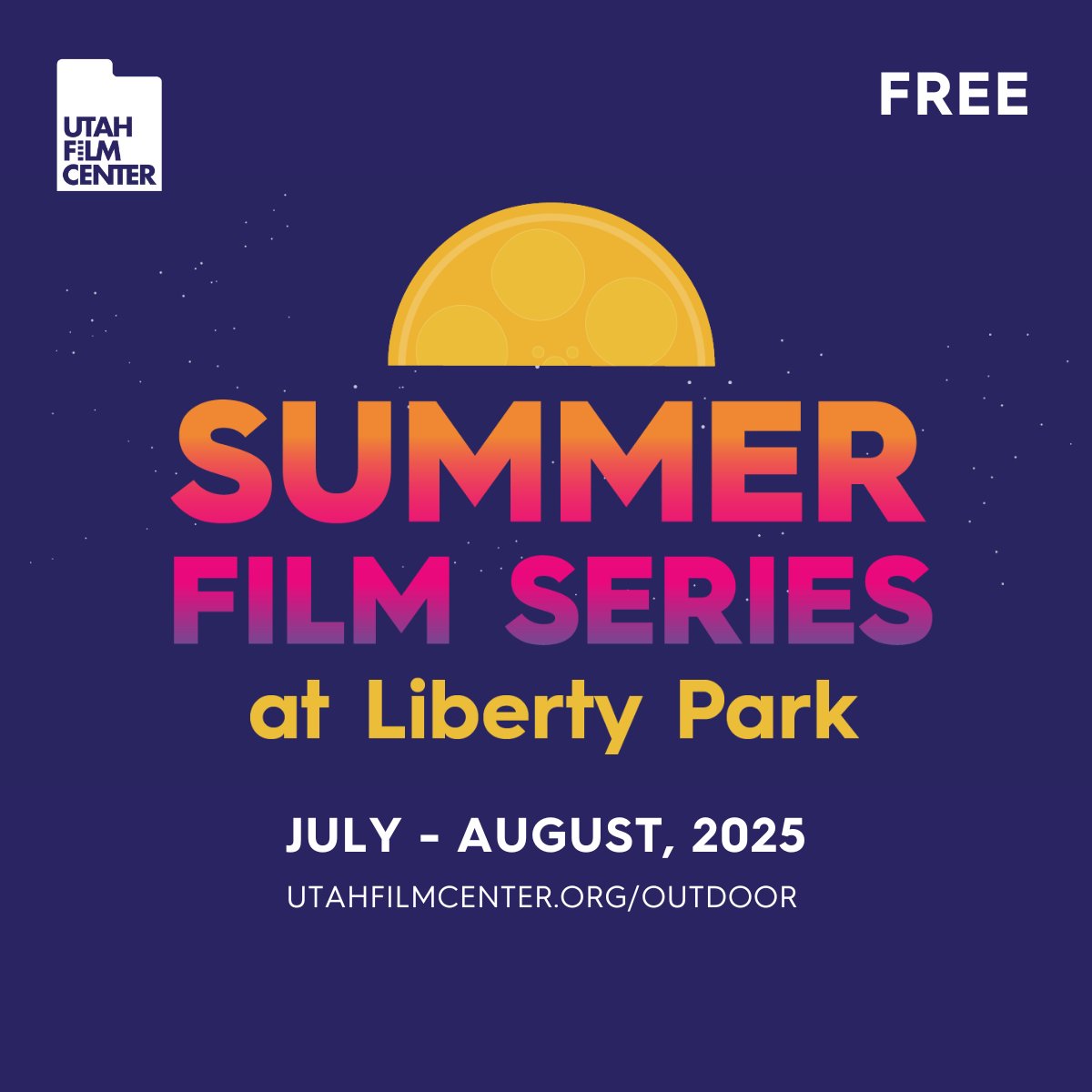 UtahFilmCenter's tweet image. Mark your calendars! Our Summer Outdoor Film Series returns to Liberty Park next season—free &amp;amp; open to all! Get ready to grab a blanket, round up your friends, and enjoy movies under the stars. 👉 Full lineup drops soon at utahfilmcenter.org/outdoor

#SOFS2025 #MoviesInThePark