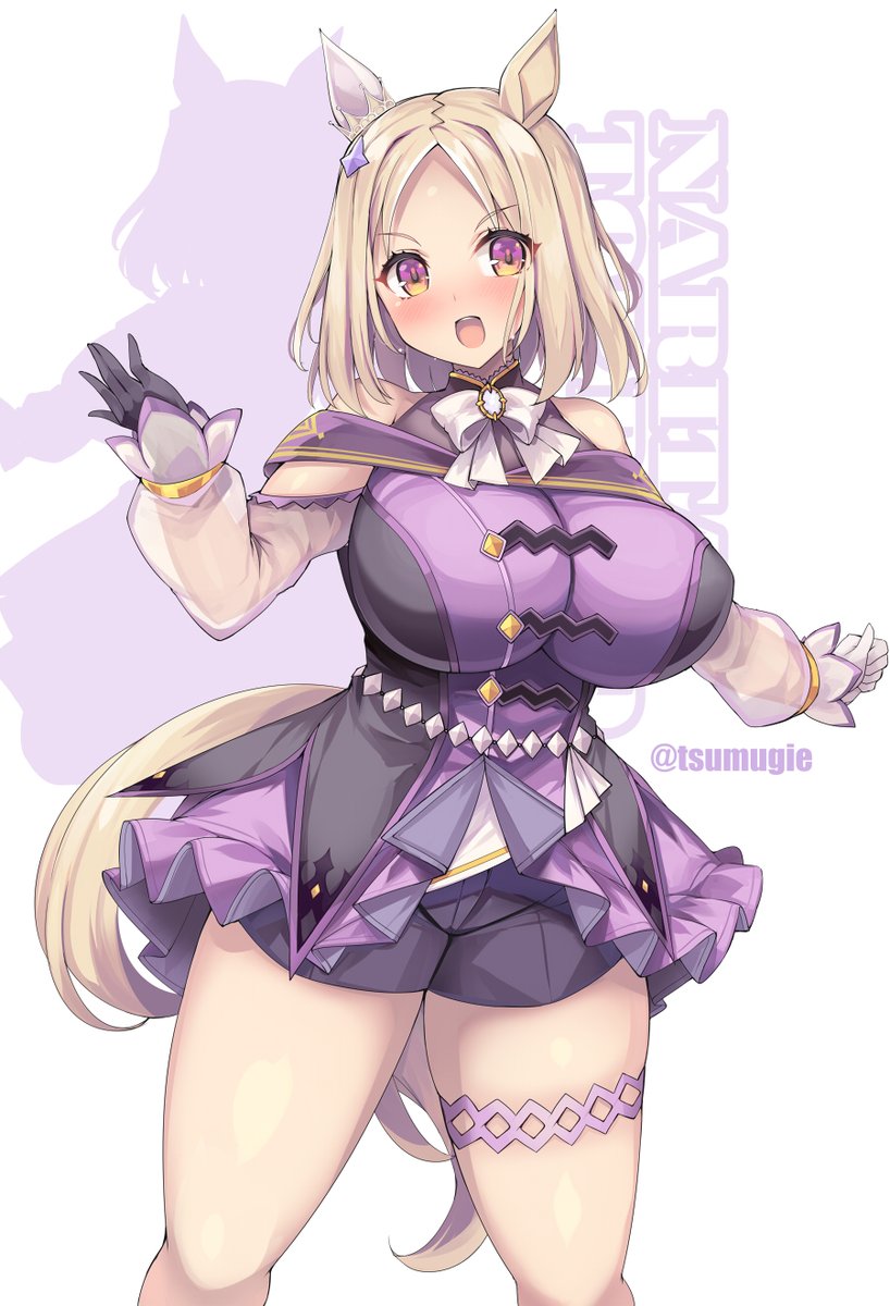 勝負服真面目に描くと一生終わらんのでここでストップロード
#ウマ娘
#ナリタトップロード 