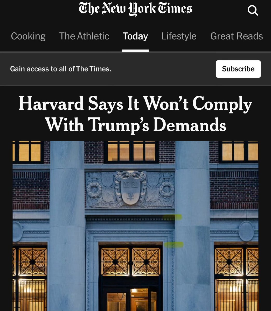 JimmB's tweet photo. THANK YOU @harvard for STANDING UP to trump! I'm an alum of @ohiou, but they've caved to trump and their state bullies, too. So I made a donation to you tonight. 
@lawrence @maddow https://t.co/96NaIWKGBZ