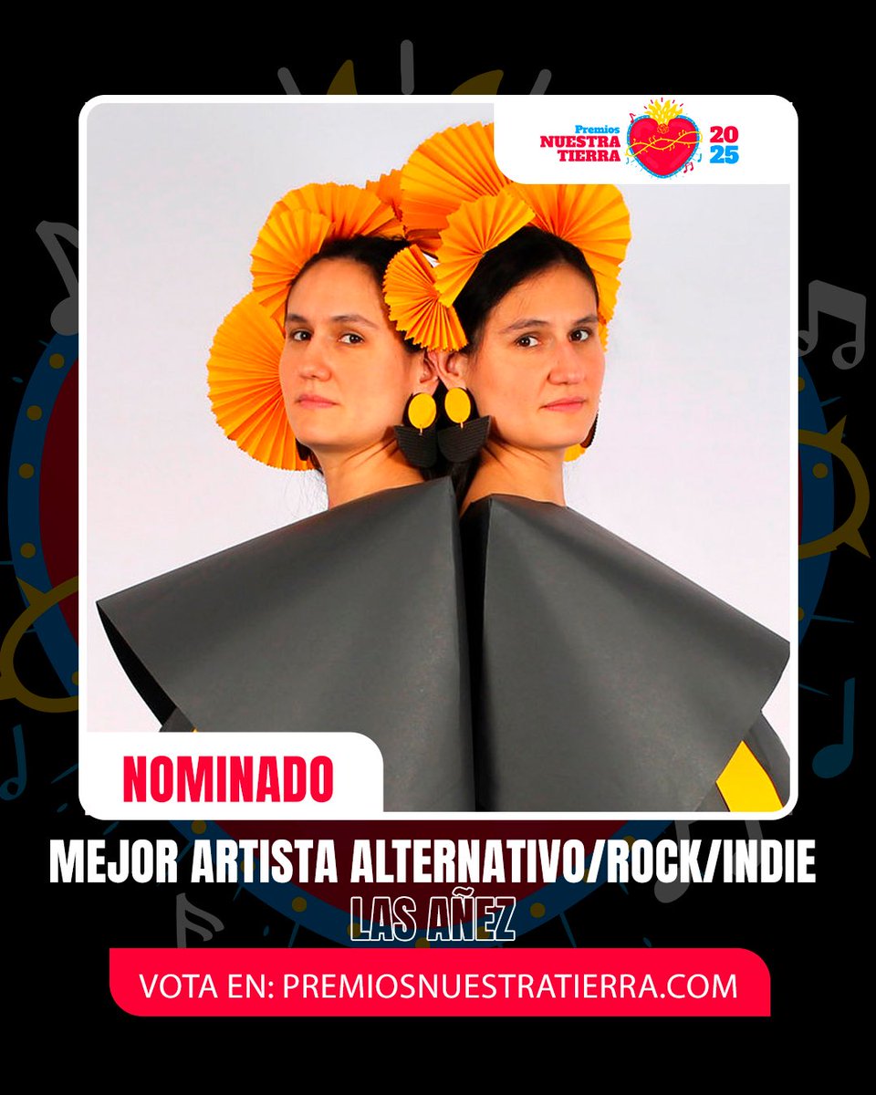¿Nos regalas tu voto? 🤩🤩
Las Áñez nominadas a Mejor Artista Alternativo en premiosnuestratierra.com