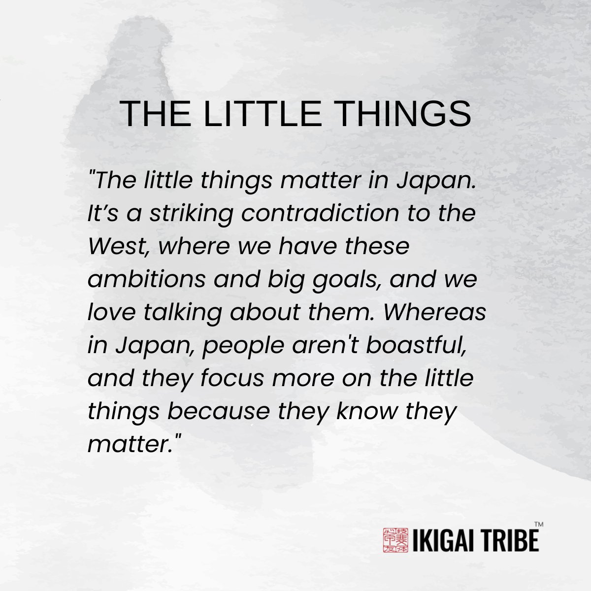 NicholasKemp's tweet photo. The little things matter in Japan.

In the West, we chase big goals and love talking about them.

In Japan, people aren’t boastful. They focus on the small things—because they know they matter. https://t.co/Lp9RLU3LYZ