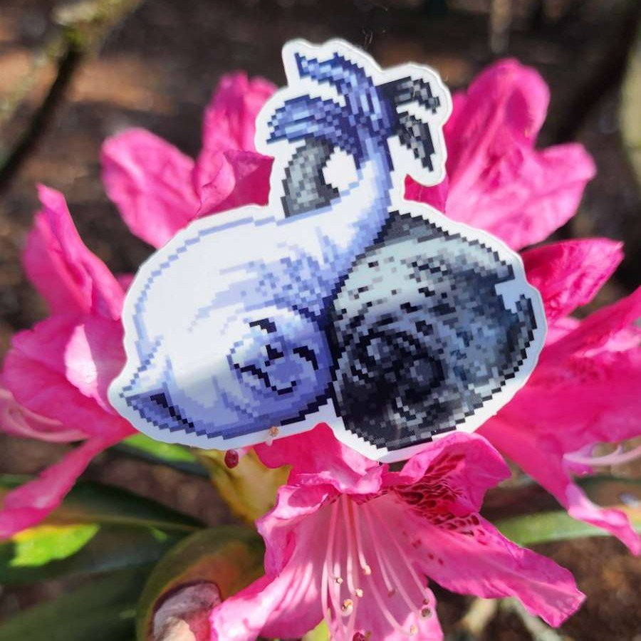 Cuddly seals turned out great as a sticker!