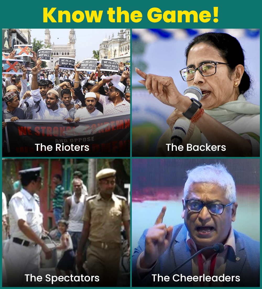 JDumde's tweet photo. The people behind Bengal riots...
NOW and ALWAYS!
Whether it’s Diwali or Ram Navami, they always find a reason to burn your city.
Shame #BengalIisBurning
#MamataBanerjee #WestBengal #Murshidabad #WAQF #MurshidabadRiots #MurshidabadViolence https://t.co/ackZ03LJKc