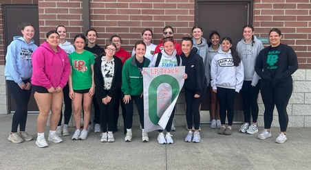 LPGirlsTrack's tweet photo. "With 55 PRs in one week, the LP Girls Track Team is over three-fourths of the way to 100! The girls said they wanted to reach 100 by the end of the week. Meets this week are in Ottawa on 4/15 and Plano on 4/17. How many more can we get this week? #StriveForGold https://t.co/wmvtefcekx