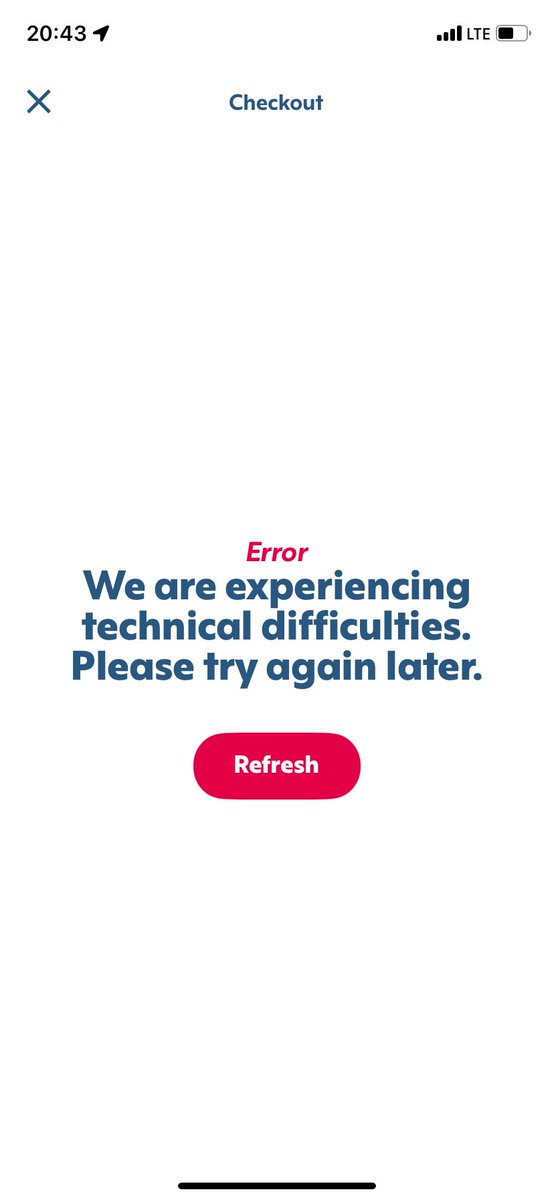 visa717's tweet photo. @sonicdrivein Your app hasn’t worked for me for like a year. I get this same error every time I try to pay. I’ve deleted and re-installed the app, but it didn’t help. Please advise! I want half-price drinks but I can NEVER place orders on the app. https://t.co/LzRA5P9Iv6