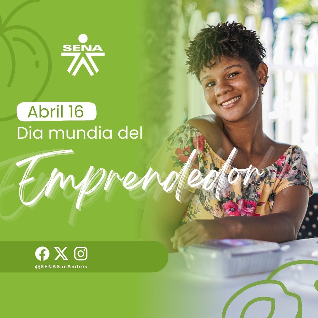 SENASanAndres's tweet photo. 🚀 En el Día Mundial del Emprendimiento celebramos a quienes sueñan, crean y transforman 💡🌱
Desde el SENA seguimos impulsando el talento que mueve al país.
#DíaDelEmprendimiento #SENASanAndrés #SENASanAndrés 💚 https://t.co/R5eMMCSuYJ
