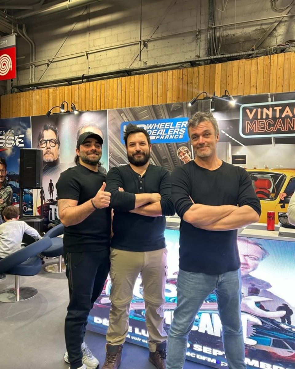RetromobileFR's tweet photo. 🔥 Vous les avez manqués à Rétromobile sur le stand @RMCDecouverte ?

Akram, Frank &amp; Pog reviennent pour la saison 10, ce 18 avril au Grand Rex.

Supercars, défis fous &amp; guests au programme 💥

🎟️ https://t.co/yE0iojy0eK 

#TopGear #supercars #Rétromobile #retromobile https://t.co/G63g5saJC5