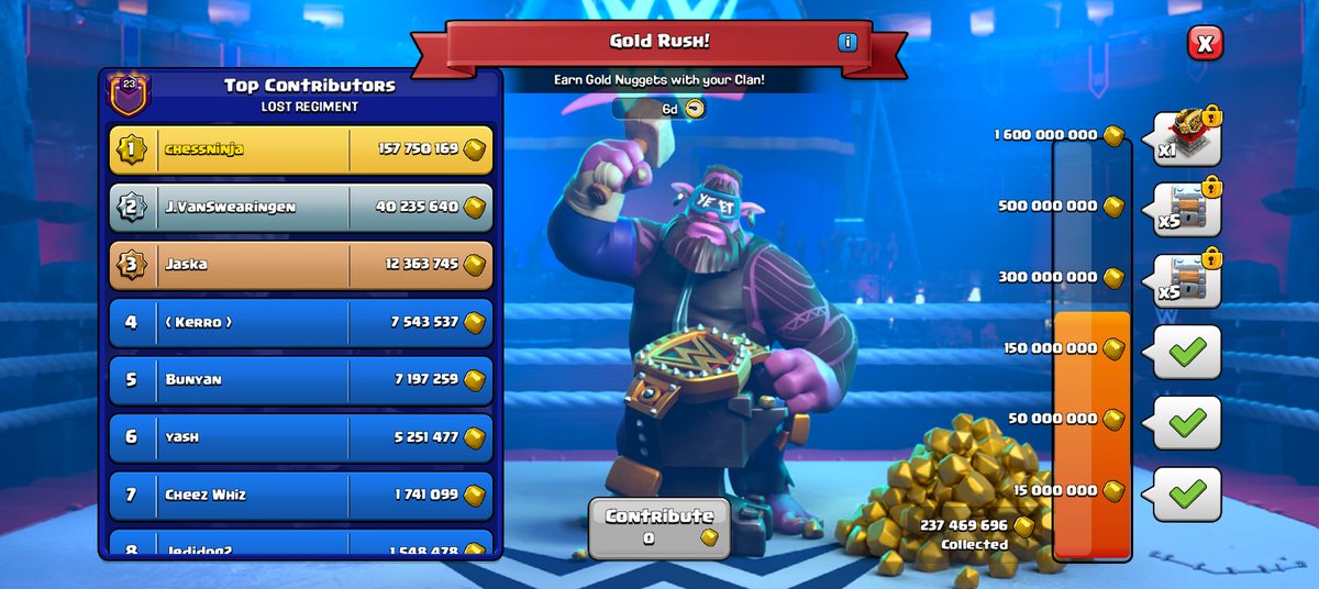 Jedidog100's tweet photo. @ClashofClans #1 in my clan https://t.co/qkQoI5Mira
