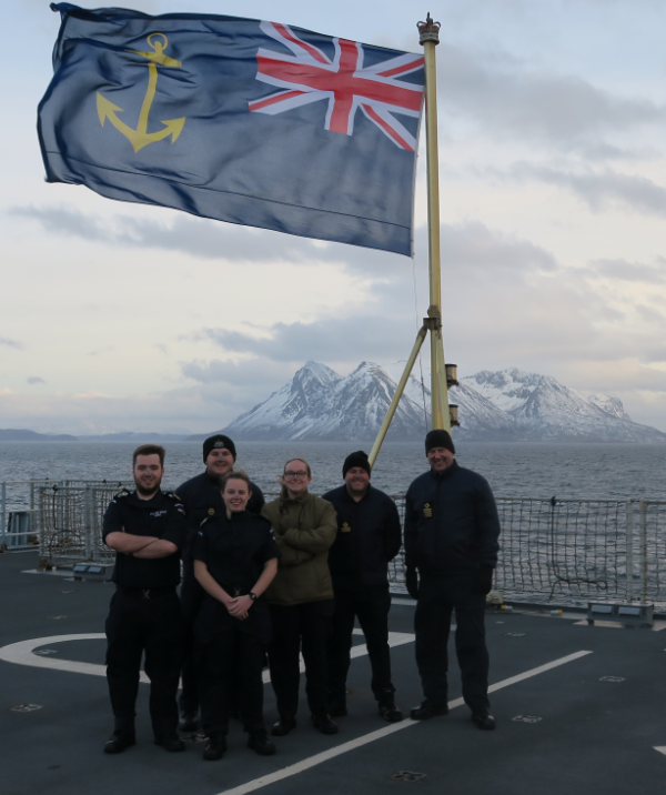 RFALymeBay's tweet image. The crew of @RFALymeBay take part in the Order of the Bluenose ceremony after crossing the Arctic Circle during OP Joint Viking 25. @RFALymeBay - the true King of the North!!!