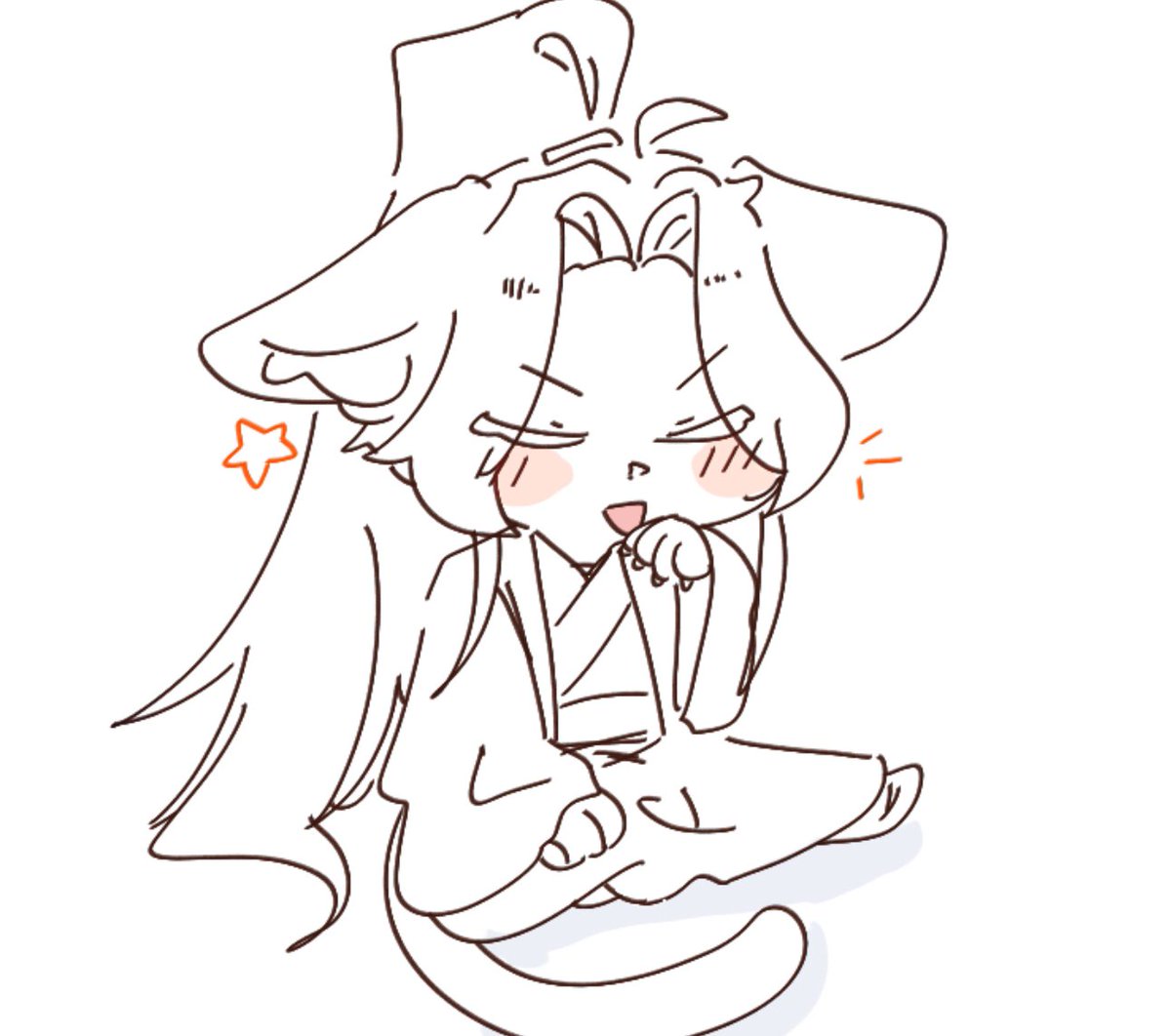 Chuxixii's tweet photo. Little doodles before I sleep, ranwan is my melatonin #二哈和他的白猫师尊 #2ha #ranwan #erha #moran #chuwanning https://t.co/PgM0kdjRDb