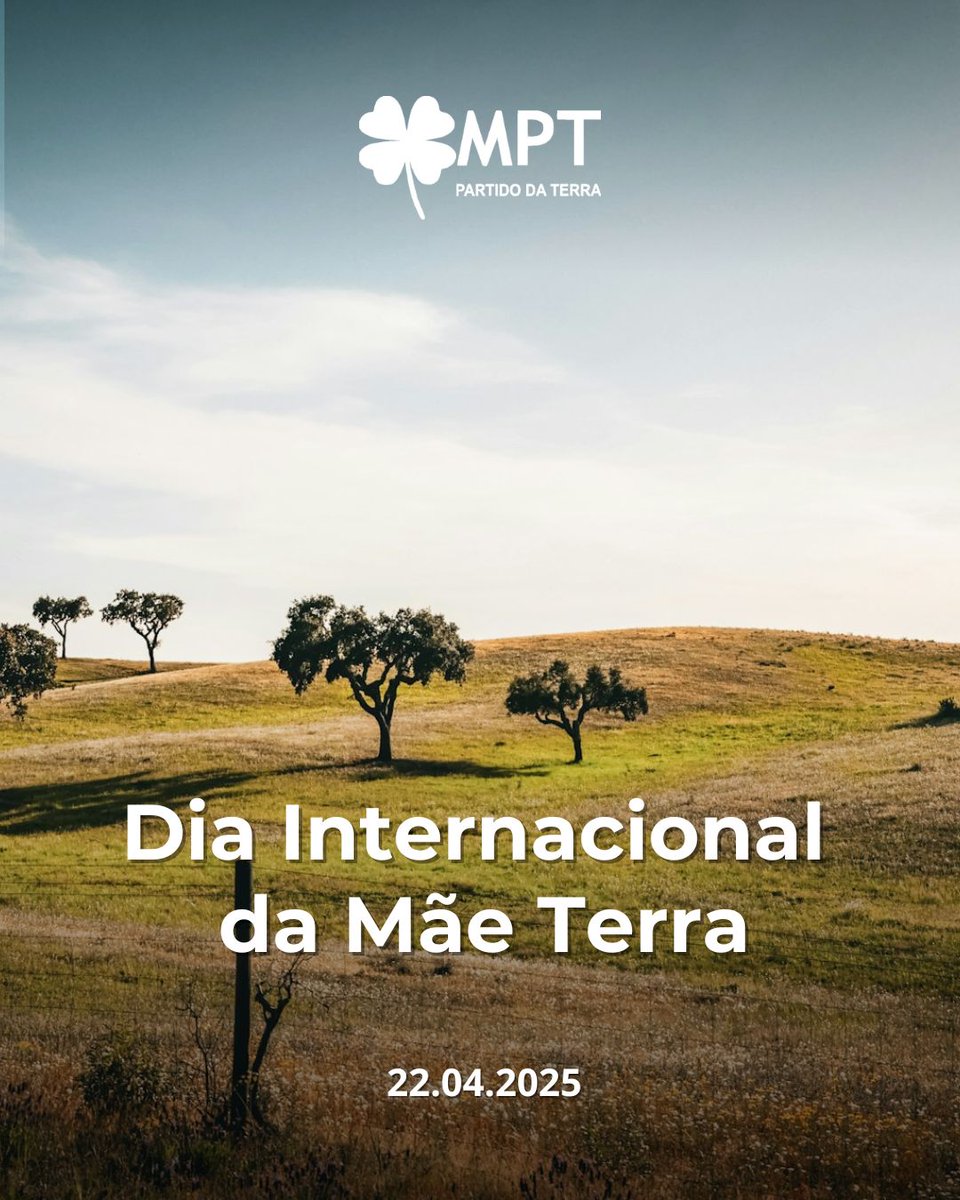da_mpt's tweet photo. A Mãe Terra nos dá tudo: alimento, vida, futuro. No Dia Internacional da Mãe Terra, vamos retribuir com cuidado e amor! O Partido da Terra MPT sonha com solos vivos e um planeta próspero – e você, como vai cuidar da nossa casa comum? Junte-se a nós nesta missão verde! #Portugal https://t.co/qVFbqxBVAa