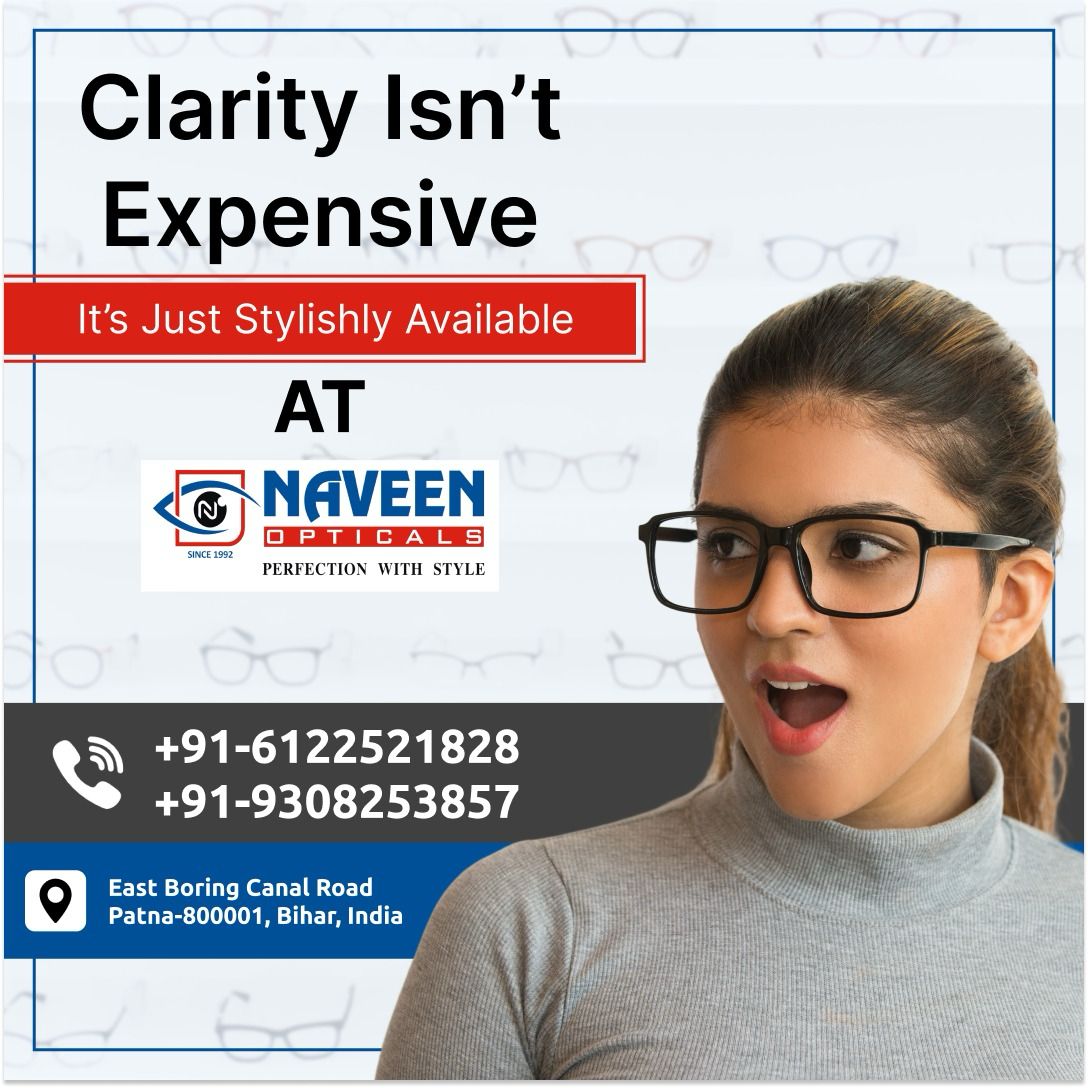 NaveenOpticals's tweet image. 👓 Clarity isn’t expensive — it’s just stylishly available at Naveen Opticals.

Step in for frames that suit your face and your budget. Because seeing clearly should always look this good. 
#NaveenOpticals #SeeInStyle #AffordableEyewear #StylishVision #ClarityWithClass