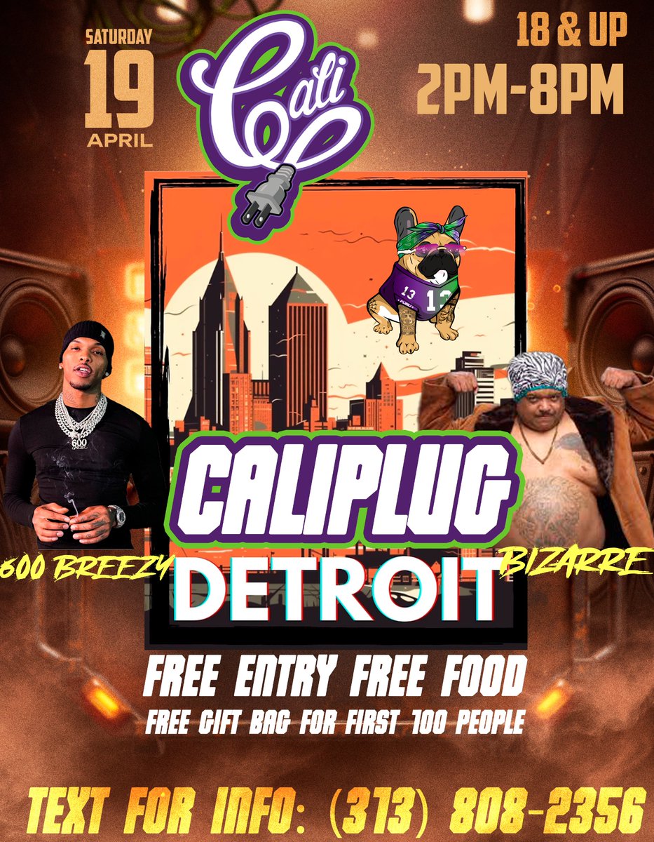 Bigdruofficial's tweet photo. DETROIT THIS SATURDAY 4/19 https://t.co/o9D5lRTxgQ