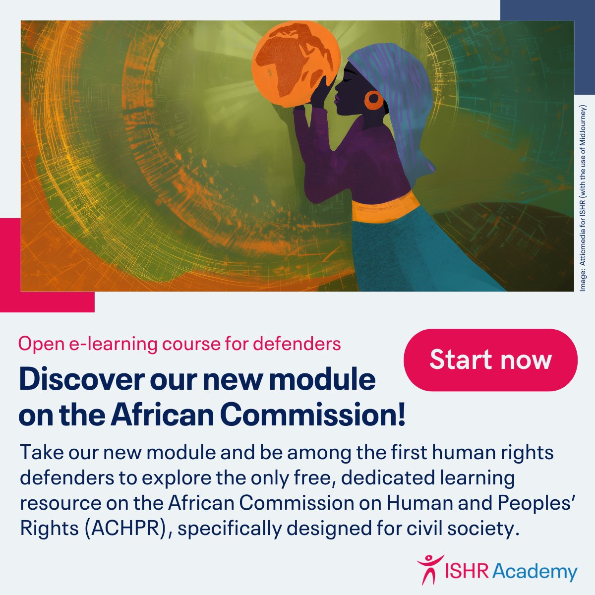 The #ACHPR module - our free, online, interactive, and self-paced learning tool - is out now on the ISHR Academy website! A brand new e-learning module on the African Commission, made for #HRDs in consultation with #HRDs. 
➤ Start learning today: ishr.ch/latest-updates…