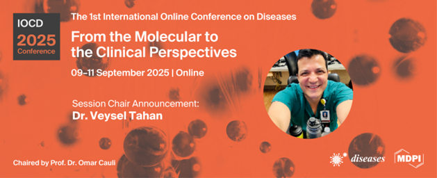 Diseases_MDPI's tweet photo. 📍1st International #Conference on Diseases
🥳#SessionChair Announcement
👨🔬Dr. Veysel Tahan @NEOMEDedu
🙌S3. #Immune and #Inflammatory Diseases
📝Submit your abstract by 12 May 2025: https://t.co/cyR9iP7eRR
🗓️ https://t.co/s7Iyh1tB2i
#IOCD2025 #Diseases @MediPharma_MDPI https://t.co/KAz19ZNwwT