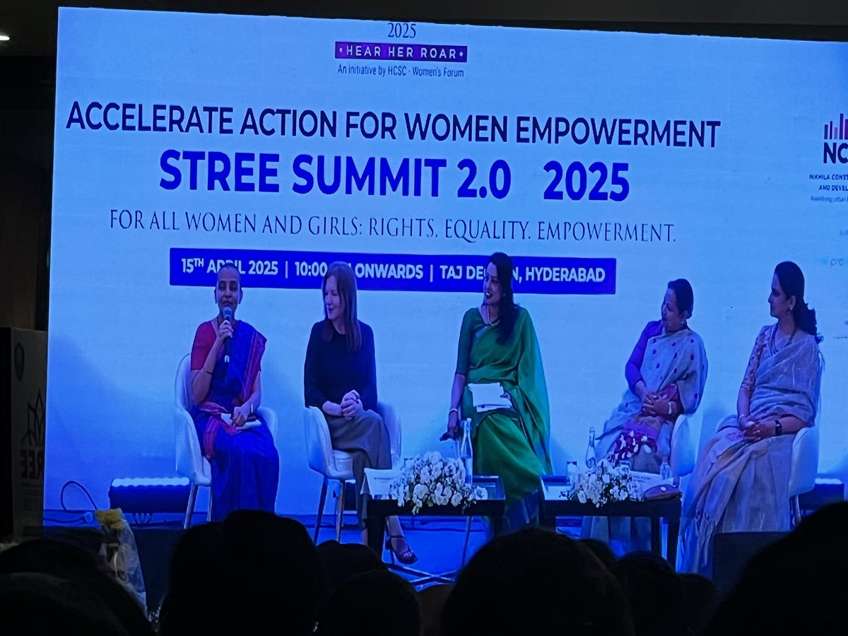 Inspiring panel discussions on 1. Breaking Barriers - Evolving Journey of Women in Leadership. 2. Awareness efforts of <a href="/tg_womensafety/">Women Safety Wing, Telangana Police</a> in addressing CSEAM which is need of the hour for child protection <a href="/hydcitypolice/">Hyderabad City Police</a> <a href="/HCSC_Hyd/">Hyderabad City Security Council</a> <a href="/bharosahyd/">BHAR0SA</a> <a href="/TelanganaCMO/">Telangana CMO</a> <a href="/UNCRC/">Children's Right's</a> <a href="/usconsulatehyd/">USConsulateHyderabad</a>