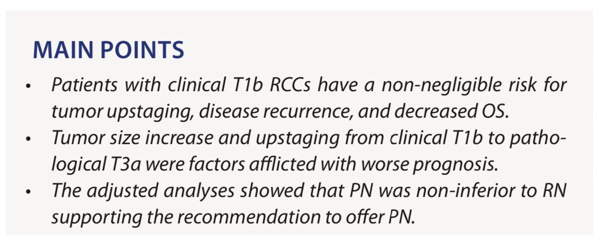 TurkJUrol's tweet photo. Is Partial Nephrectomy A Primary Option for Patients with T1b Renal Cell Carcinoma—A National Population-Based Study

Sven Lundstam et al.

#partialnephrectomy #radicalnephrectomy #renalcellcarcinoma

Article Link :

https://t.co/eJCwSKO1Du https://t.co/eV6lQM1xEc