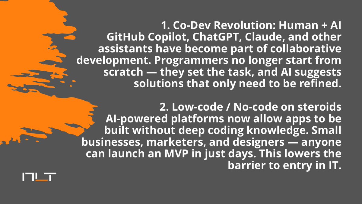 newline_tech's tweet photo. How AI is Changing Programming in 2025

Just a few years ago, neural networks only helped with code autocompletion. But by 2025, artificial intelligence has confidently stepped into the role of a full-fledged “coding partner.” Here are the latest trends ↘️ https://t.co/I5n9HUq88J