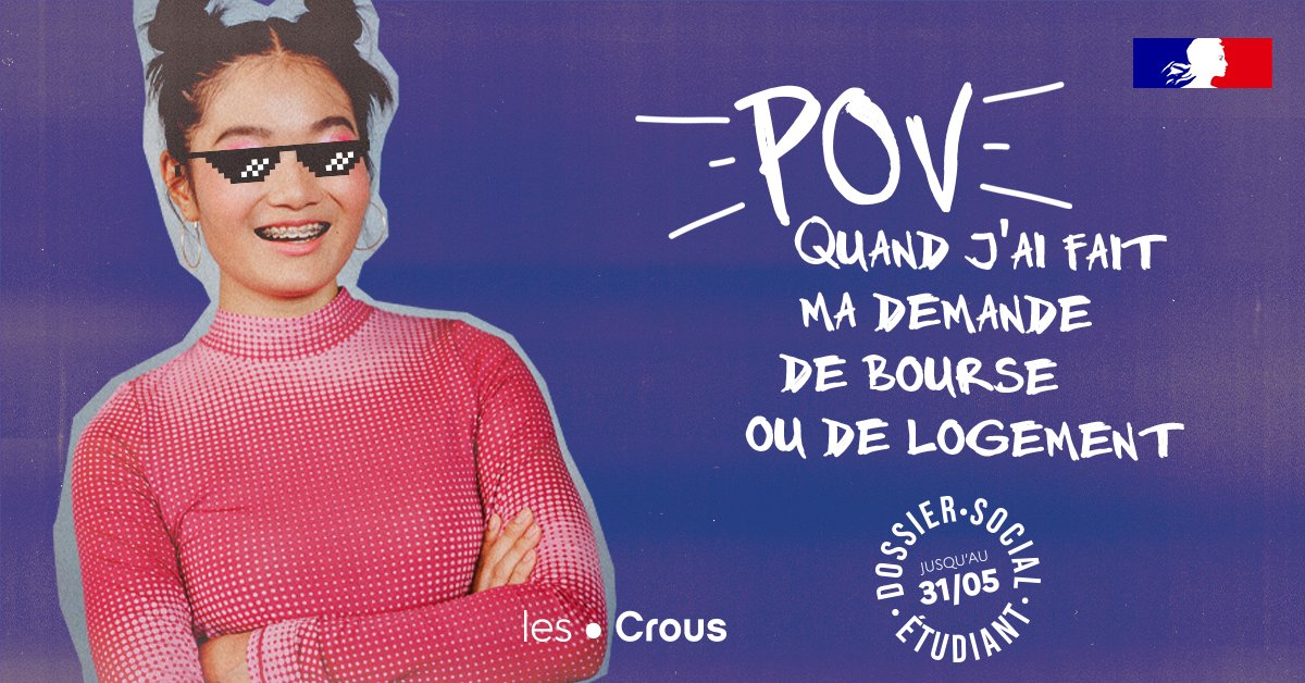 Quand je réalise que je peux encore demander une bourse ou logement étudiant Crous 😎
👉 JeDemandeMaBourse.lesCrous.fr