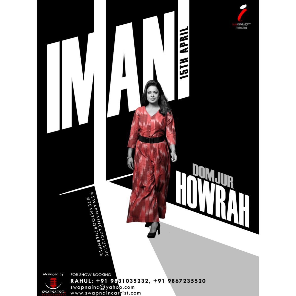imannmusic's tweet photo. ΰ¦Άΰ§ΰ¦ নববরΰ§ΰ¦· πΆ
Coming Live today at Domjur Howrah!
For show Booking:
Rahul Das : 9831035232/9867235520
Visit : https://t.co/MHpCk0hfnB
Swapna Inc Entertainment
.
.
.
#iman #ImanChakraborty #imanlive #imanliveconcert #teamtogetherness #liveperformance #howrah https://t.co/ltpjVzGavB