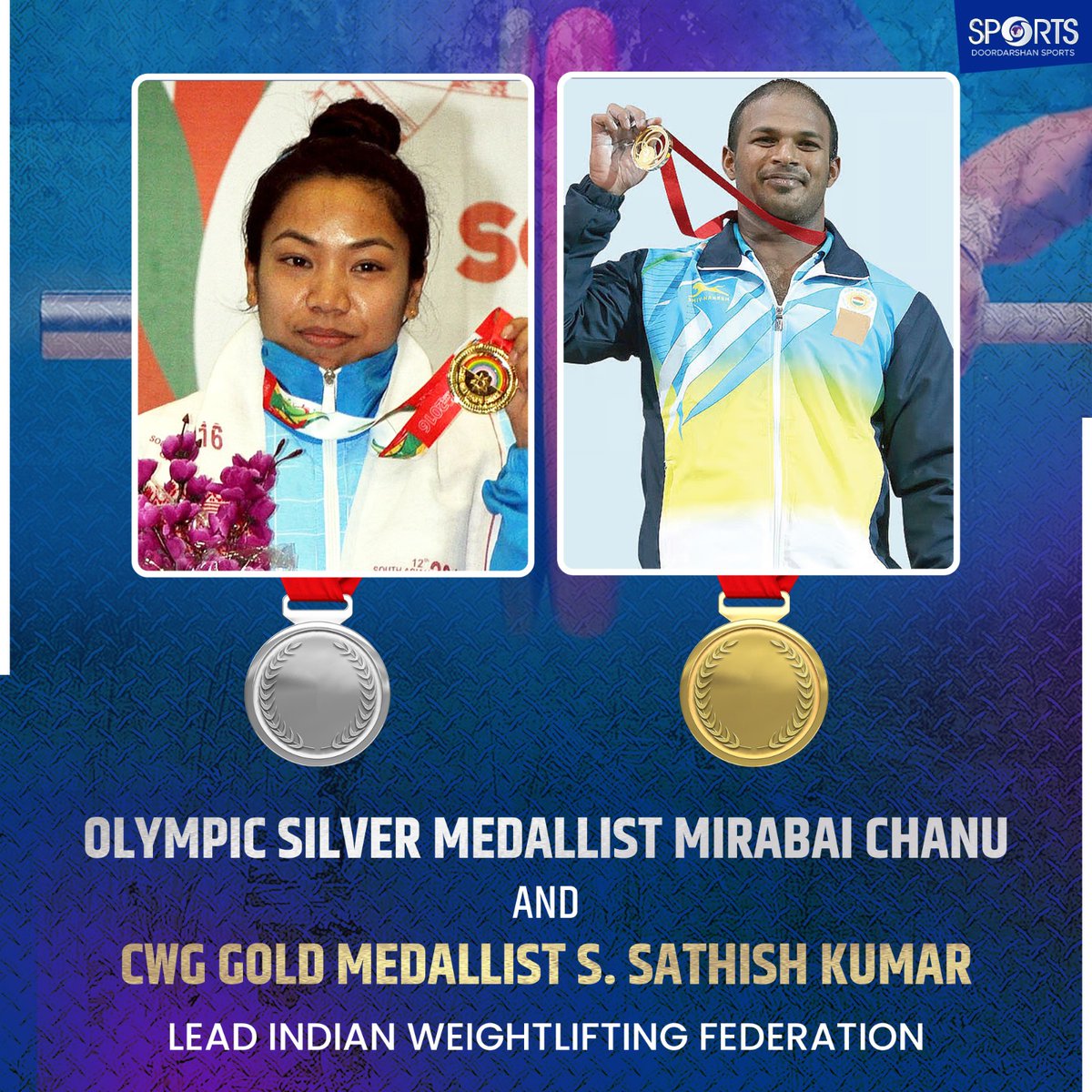 History-maker, now a leader. 🏋️‍♀️

Olympic silver medallist #MirabaiChanu has been elected Chairperson of the Indian Weightlifting Federation’s Athletes’ Commission, with CWG gold medallist S. Sathish Kumar as Vice-Chair. A powerful duo leading the way for Indian weightlifters!
