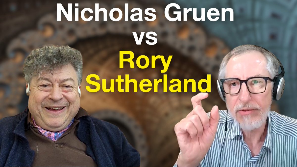 Simplifying Complexity (@bhcomplexity) on Twitter photo In our latest episode of #simplifyingcomplexity, <a href="/NGruen1/">Nicholas Gruen</a> and <a href="/rorysutherland/">Rory Sutherland</a> go head to head to debate the virtues (or not) of 'systems thinking'.
One of the most entertaining episodes we've ever recorded.
Apple Podcasts podcasts.apple.com/au/podcast/sim…
Spotify open.spotify.com/show/3SfqApqNW… In our latest episode of #simplifyingcomplexity, <a href="/NGruen1/">Nicholas Gruen</a> and <a href="/rorysutherland/">Rory Sutherland</a> go head to head to debate the virtues (or not) of 'systems thinking'.
One of the most entertaining episodes we've ever recorded.
Apple Podcasts podcasts.apple.com/au/podcast/sim…
Spotify open.spotify.com/show/3SfqApqNW…