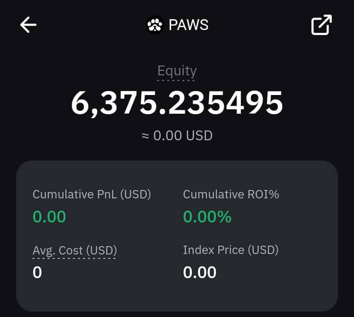 youngancient001's tweet image. $PAWS Distribution Ongoing On Bybit Exchange!*
*Go Check Yours (In Unified Trading).*
*This Isn't Mine. Patiently Waiting For The Drop.*