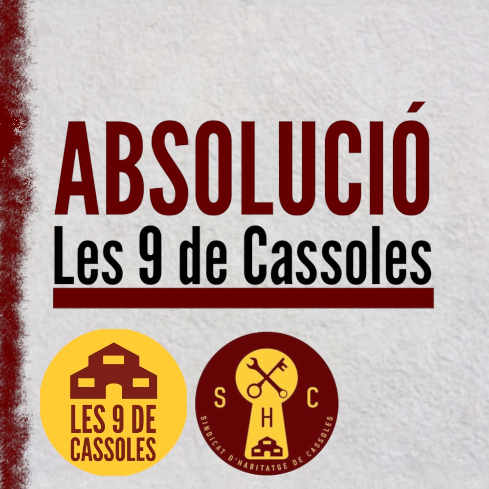 La seva estratègia la coneixem massa bé: perseguir i criminalitzar qualsevol alternativa al seu model de misèria perquè tinguem por. Però contra la seva repressió fa anys que organitzem xarxes de solidaritat.

Participa al goteo i ajuda'ns a defensar-nos: goteo.org/project/les-9-…