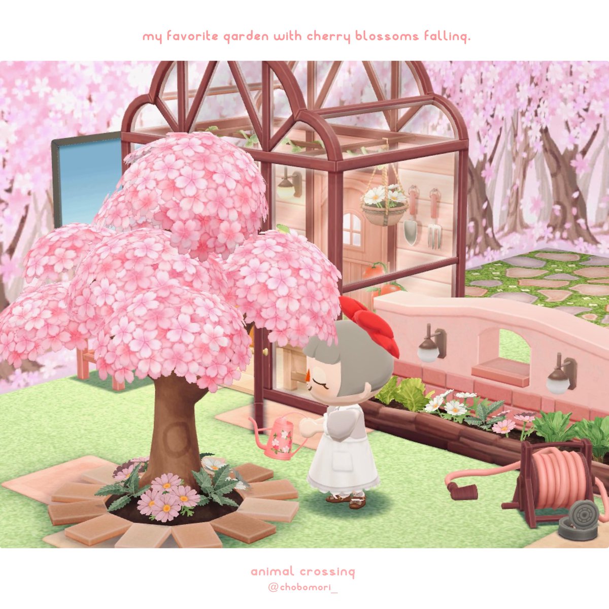 chobomori_'s tweet photo. 𓂃 𓈒𓏸🌸

　桜の舞う おきにいりのお庭

#ポケ森 #ポケ森コンプリート #acpc https://t.co/HPIQsVh0hH