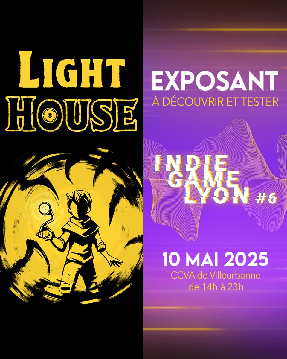 🎮 𝗟𝗶𝗴𝗵𝘁𝗵𝗼𝘂𝘀𝗲 de Ça Part En Prod <a href="/cpep_studio/">Lighthouse - Wishlist ➡️ Steam!</a>.
👉 store.steampowered.com/app/2600850/Li…

𝗜𝗻𝗱𝗶𝗲 𝗚𝗮𝗺𝗲 𝗟𝘆𝗼𝗻 𝟲
📅Samedi 10 mai 2025
📌CCVA de Villeurbanne
#gamedev #indiedev #indiegame #IndieGameDev #indiegames #IndieDevs

1/3