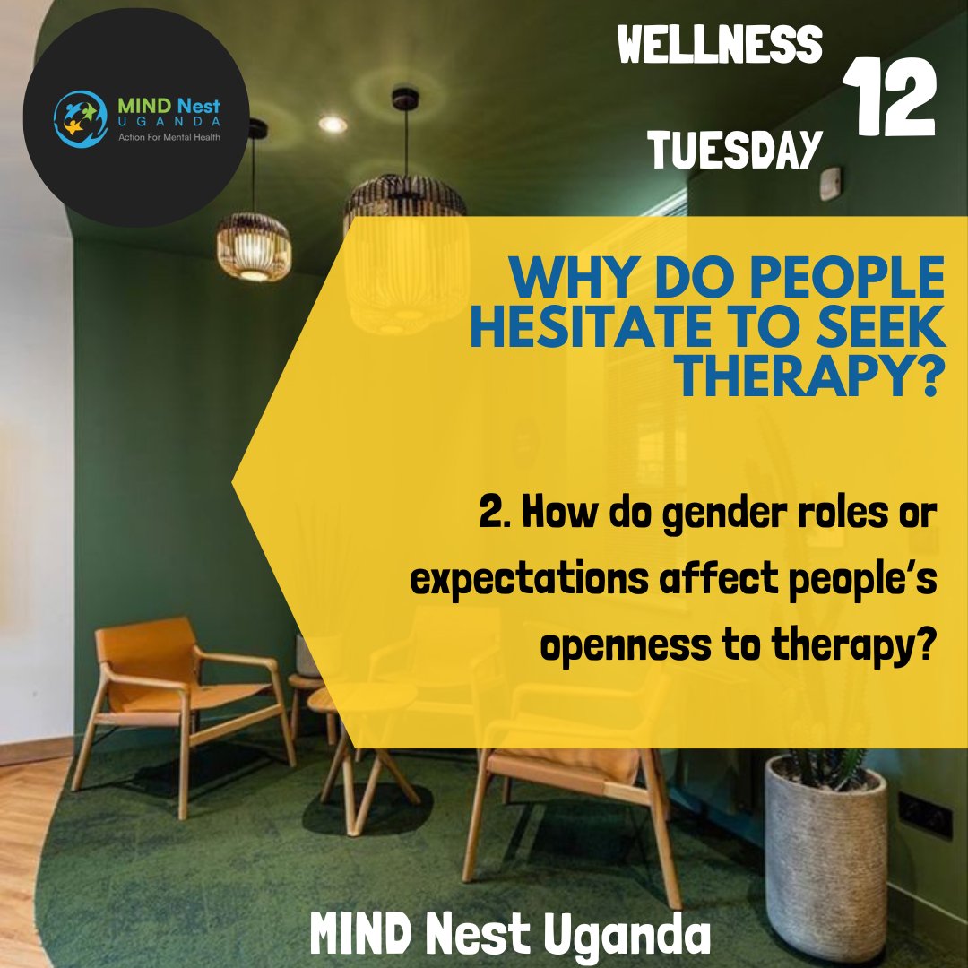 mindnestug's tweet photo. 2. How do gender roles or expectations affect people’s openness to therapy?
@tribiusmug @Lovas256 @JORRAM_DDUMBA
@DianaOjara42898
#themindnest
#MentalHealthAwareness #TherapyIsOkay #NormalizeTherapy https://t.co/sf6ZuQkdkp