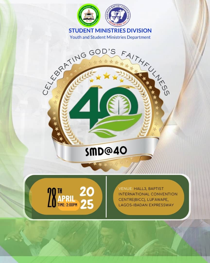 smdnbc's tweet photo. SMD@40 – Celebrating God’s Faithfulness!
Join us on April 28th, 2025 at BICC, Lufuwape as we mark 40 years of grace, growth &amp; impact in Student Ministries!
Time: 2:00PM
#SMDat40 #NBCYouth #GodsFaithfulness #Bsf https://t.co/TZL55qLglH