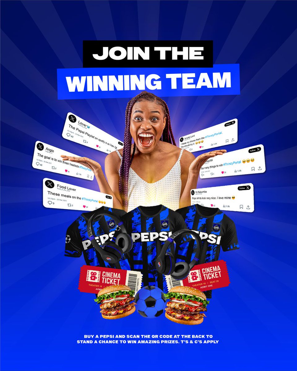 masuhd_'s tweet photo. Champions league is back so is your chance to win
Buy a Pepsi, scan the code, and predict tonight's UCL games via the #ThirstyPortal
Ebilabo bingi nyo
#ThirstyForMore || #Pespi https://t.co/Ed5sNh988X