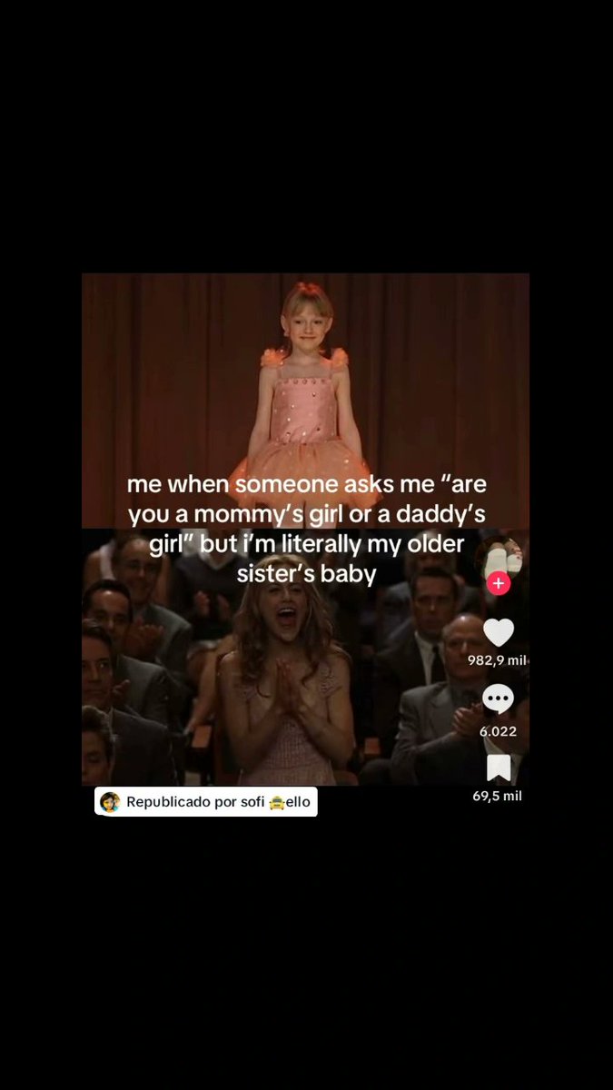 CamilaCabelloBR's tweet image. "Eu quando alguém me pergunta 'você é filhinha de mamãe ou papai' mas eu sou literalmente o bebê da minha irmã mais velha." 

- Sofia Cabello republicou no TikTok. 😂❤️‍🩹