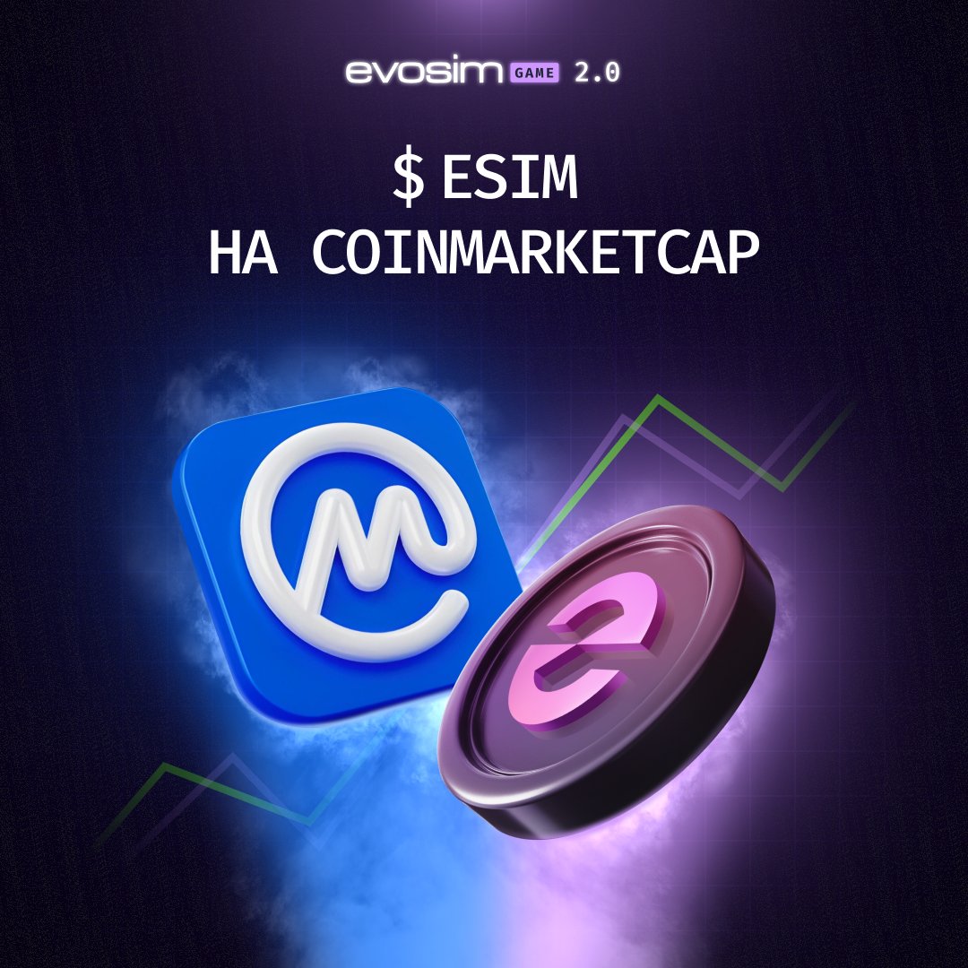 evo_evolife's tweet photo. 🪙 $ESIM is now LIVE on CoinMarketCap

🛰 Big step for the EvoSim ecosystem — you can now track $ESIM price, volume &amp; market cap on @CoinMarketCap 

🌐 Your gateway to the digital telecom economy just got listed

📡 This is just the beginning. Stay tuned. https://t.co/hAJAXkDF7j