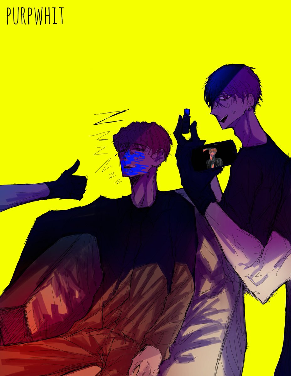 yoichixxxzy's tweet photo. here new quick drawing. In reality version, "1 sleeping with 3 assholes", These are four unique is my oc's, LoL
#artmoots #myoc #sketch #illustration #digitalart #originalcharacter #characterdesign #blueart #redart #purpleart #yellowart #rkgk https://t.co/Uh7xpqElko