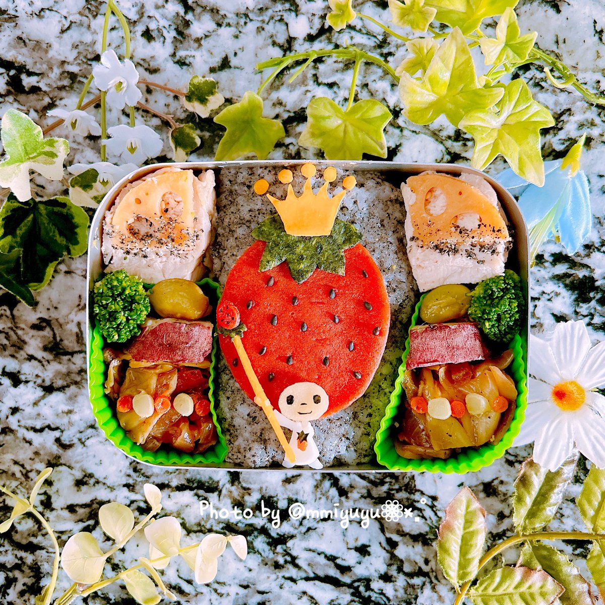 いちご新聞50th🍓いちごの王さま
#サンリオ #Sanrio
無添加デコ弁🍙ྀི
（着色料・添加物・砂糖不使用）
#キャラ弁