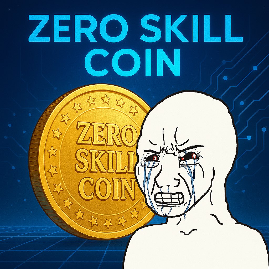 zeroskillcoin's tweet photo. @CryptoYeezussss Don’t be a Ɍε₮₳ɌÐ it’s simple 0 skill required https://t.co/TTIJIWXJR0
