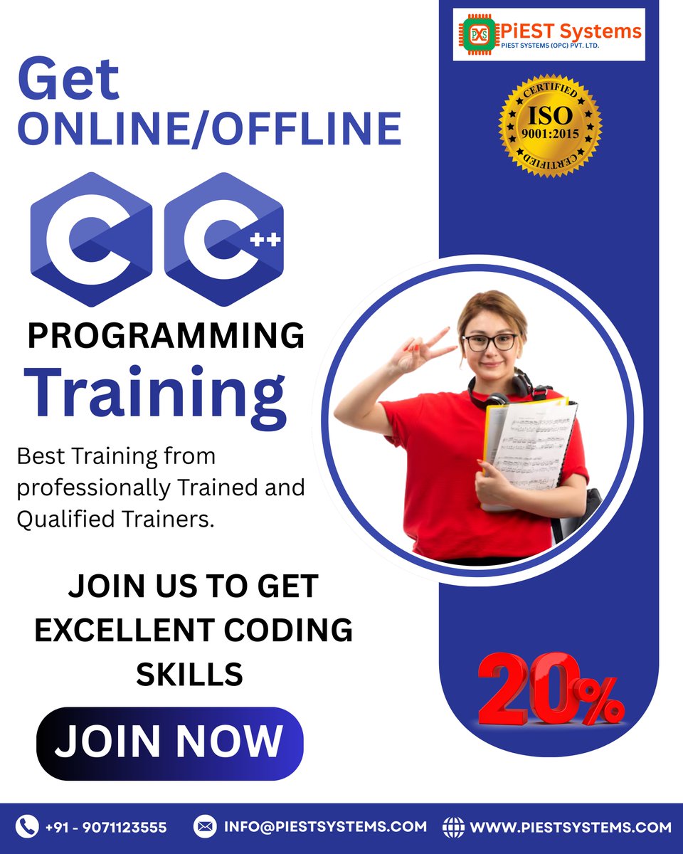 piestsystems's tweet image. Looking to start or grow your career in Embedded Automotive Systems? 

📞 Enroll Now: +91 - 9071123555 
👉piestsystems.com/c-programming-… 

#EmbeddedSystems #AutomotiveTraining #Piestsystems #EmbeddedC #EmbeddedProgramming #Microcontrollers #Microprocessors #CProgramming