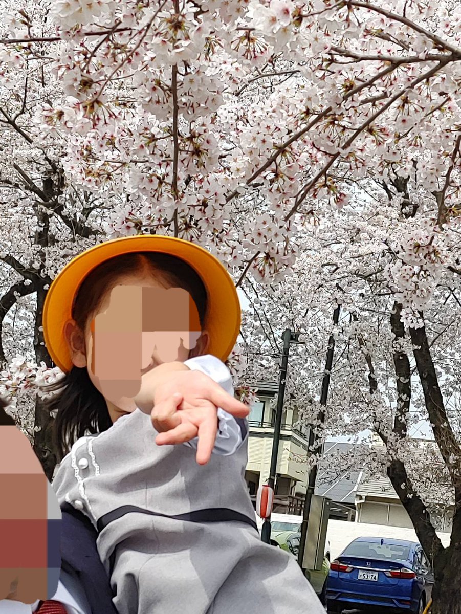 先週ですが娘の入学式に行けました。
サクラが満開で良い式なりました😊

何故がギャルピース覚えた娘…ずっとコレばっかり😅