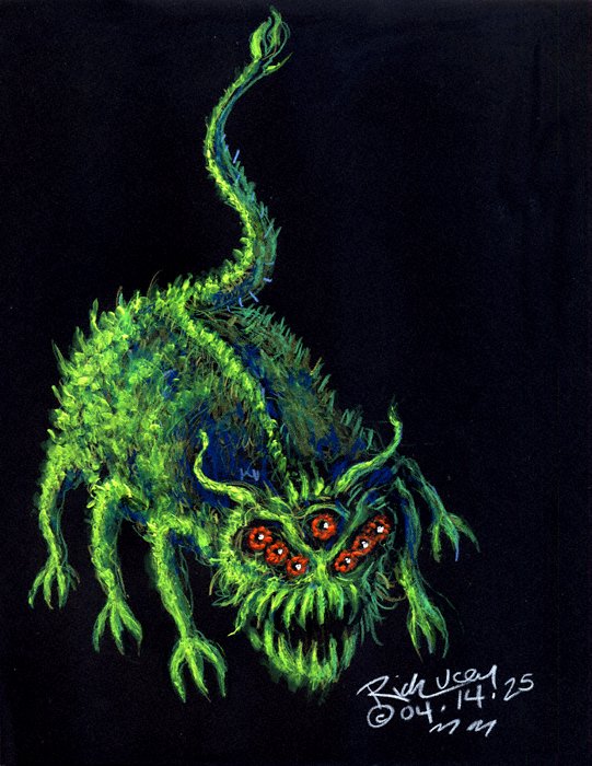 Thedocbot's tweet photo. The new Monday Monster is here and is FOR SALE! Chills! #mondaymonster #monster #monsterart #drawrick #horror #horrorart #horrordrawing #horrorimage #artforsale #artforsalebyartist #originalart #painting #monsterhorror #colorpencildrawing https://t.co/6CMqPtxpEe